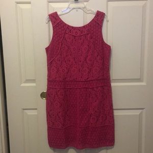 Adrianna Papell Lacy Pink Dress